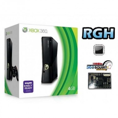 Xbox 360 Slim 4GB modificata con RGH + Squirt 2.0 Freestyle e Pacchetta Emulatori