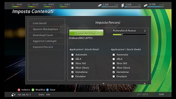 settaggio ricerca giochi xbox 360