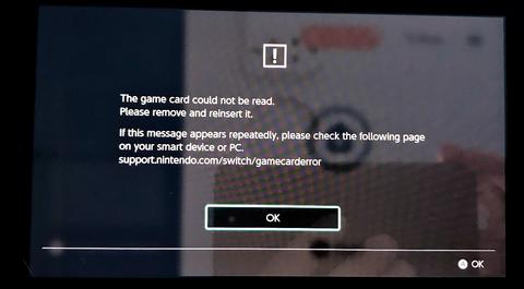 messaggio errore nintendo switch